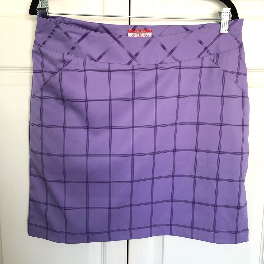 Purple Plaid Antigua Golf Skort Size 8